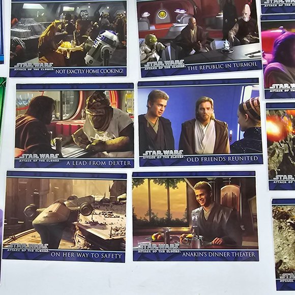 Vintage Topps Star Wars Attack Of The Clones Trading Card Lot 2002 - Picture 4 of 10